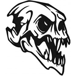 REFLECTIVE FANGED  SKULL